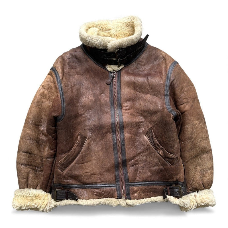 Avirex B3 Shearling Leather Jacket - vintageconcierge
