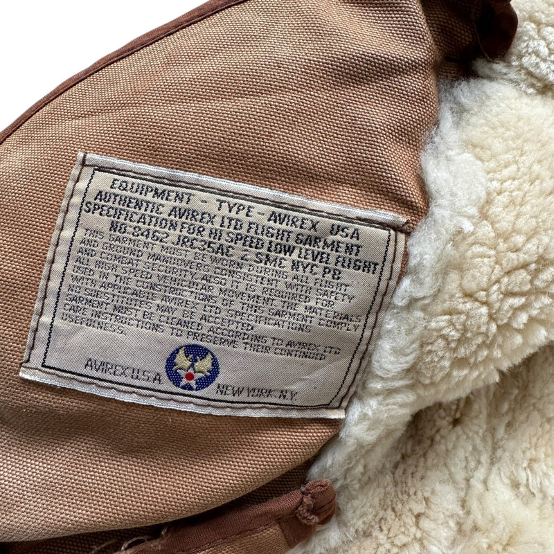 Avirex B3 Shearling Leather Jacket - vintageconcierge