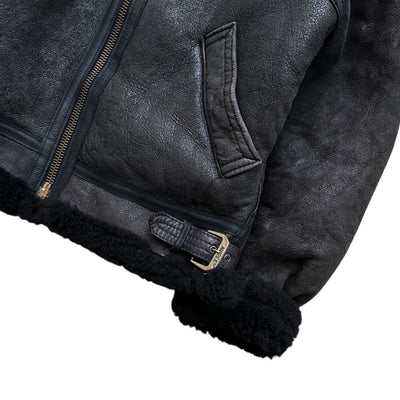 Avirex B3 Shearling Leather Jacket - vintageconcierge