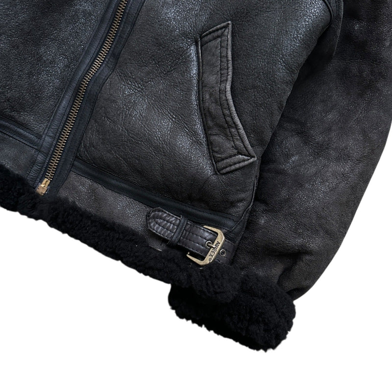 Avirex B3 Shearling Leather Jacket - vintageconcierge
