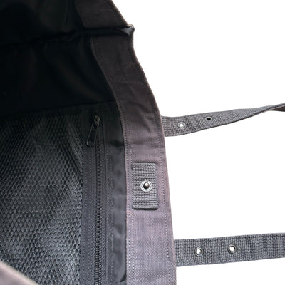 Avirex Military Canvas Utility Tote – Charcoal Grey - vintageconcierge