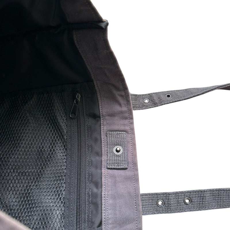 Avirex Military Canvas Utility Tote – Charcoal Grey - vintageconcierge