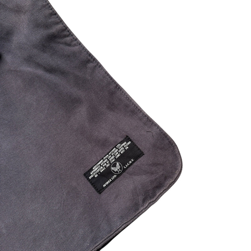Avirex Military Canvas Utility Tote – Charcoal Grey - vintageconcierge