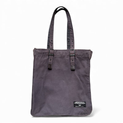 Avirex Military Canvas Utility Tote – Charcoal Grey - vintageconcierge