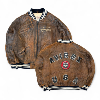 Avirex Real Vintage Leather Jacket - vintageconcierge