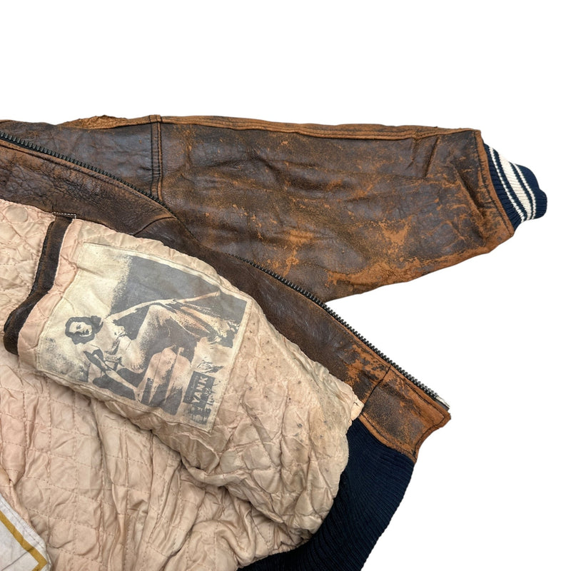 Avirex Real Vintage Leather Jacket - vintageconcierge