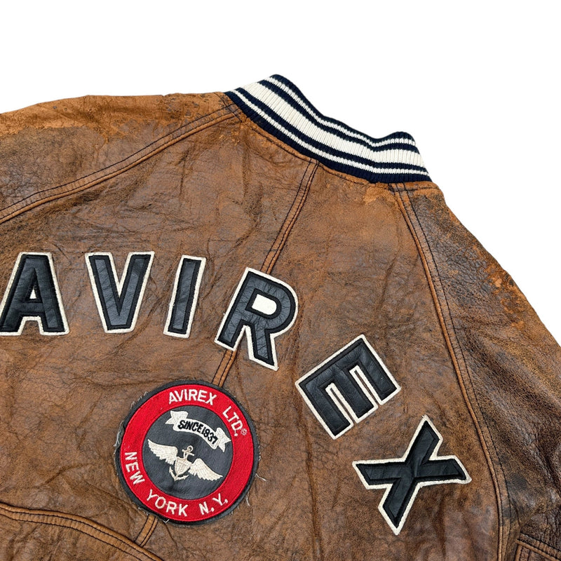 Avirex Real Vintage Leather Jacket - vintageconcierge