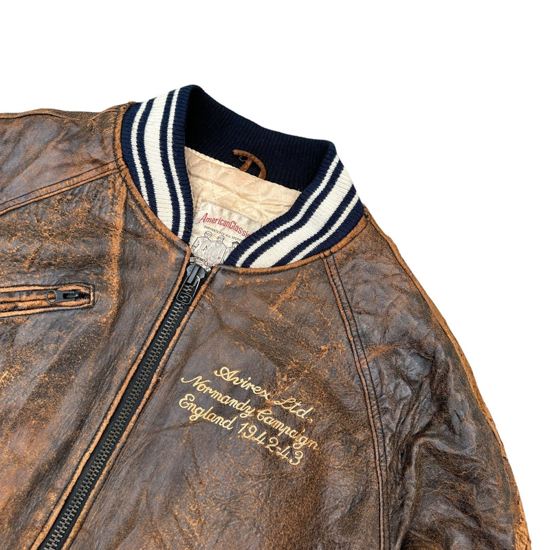 Avirex Real Vintage Leather Jacket - vintageconcierge