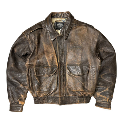 Avirex Type A - 2 Vintage Leather Jacket - vintageconcierge