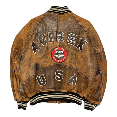 Avirex USA Real Leather Bomberjacke - vintageconcierge