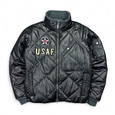 Avirex USAF Vintage Down Spellout Pufferjacke - vintageconcierge