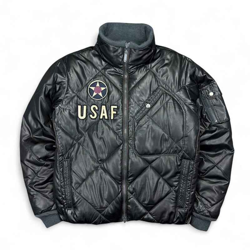 Avirex USAF Vintage Down Spellout Pufferjacke - vintageconcierge