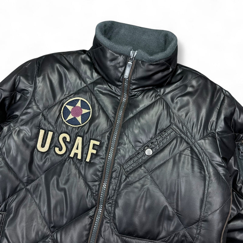 Avirex USAF Vintage Down Spellout Pufferjacke - vintageconcierge
