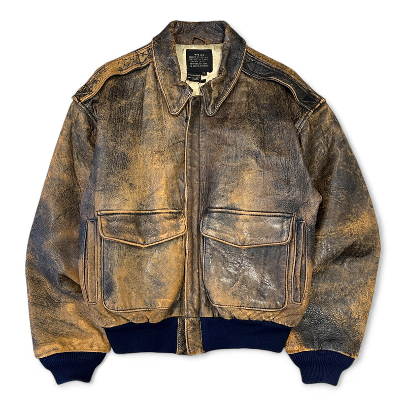 Avirex Vintage A - 2 Bomber Leather Jacket - vintageconcierge