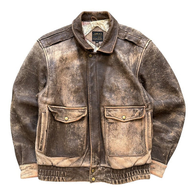 Avirex Vintage A - 2 Leather Flight Jacket Brown | XL - vintageconcierge