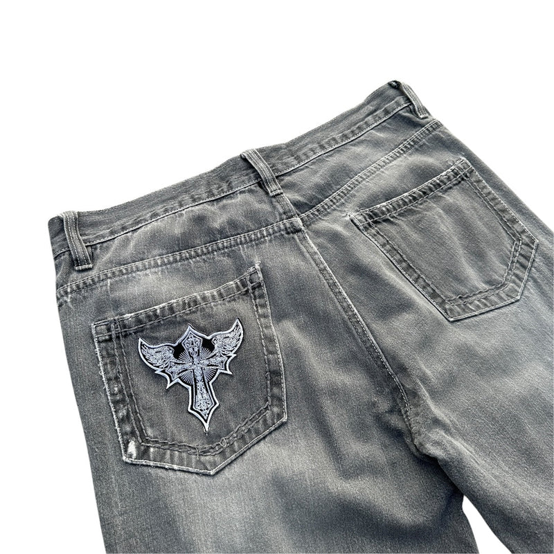 Avirex Vintage Denim Cross Jorts - vintageconcierge