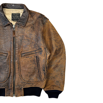 Avirex Vintage G - 2 Bomber Leather Jacket - vintageconcierge