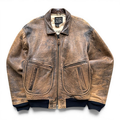 Avirex Vintage Leather Jacket Type G - 2 | M - vintageconcierge