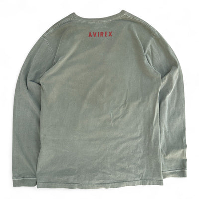 Avirex Vintage Longsleeve – Faded Military Style mit Tiger & Grafikprint - vintageconcierge