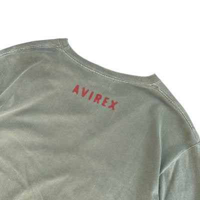 Avirex Vintage Longsleeve – Faded Military Style mit Tiger & Grafikprint - vintageconcierge