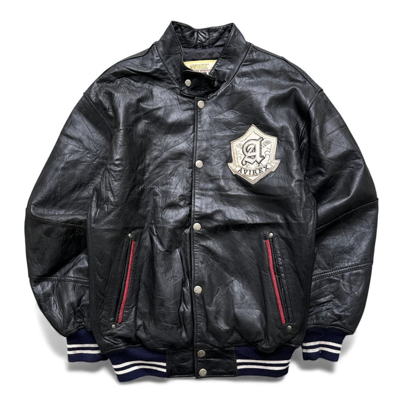 Avirex Vintage Varsity Leather Jacket - vintageconcierge