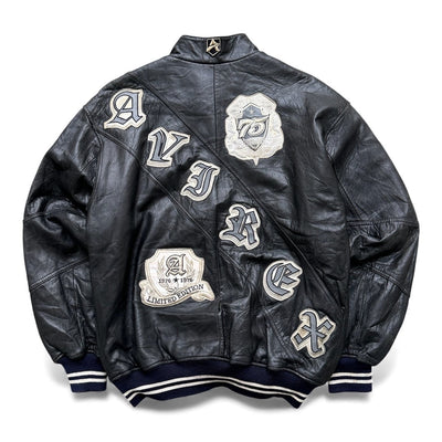 Avirex Vintage Varsity Leather Jacket - vintageconcierge