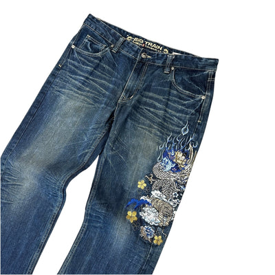 Big Train Japanese Dragon Jeans - vintageconcierge