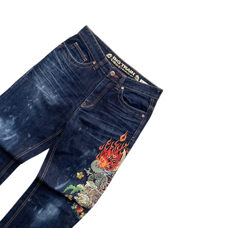 Big Train Japanese Dragon Jeans - vintageconcierge