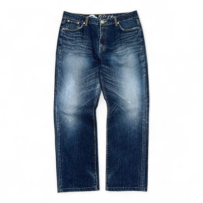 Big Train Japanese Tiger Flames Baggy Jeans - vintageconcierge