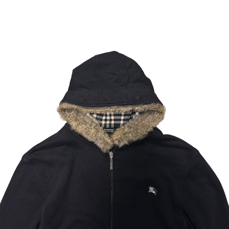 Burberry Black Label Fur Sweatshirt Jacket - vintageconcierge