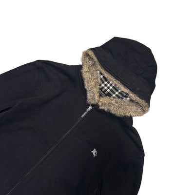 Burberry Black Label Fur Sweatshirt Jacket - vintageconcierge