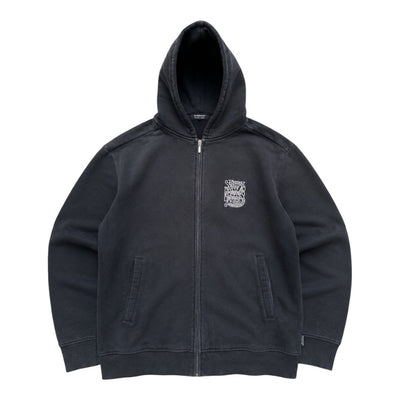 Burberry Black Label Zip Hoodie Black | M - vintageconcierge