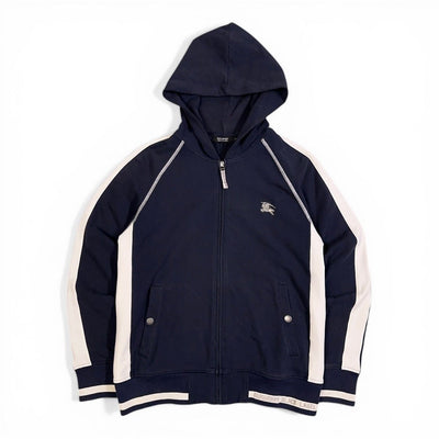 Burberry Black Label Zip Hoodie Navy | S - vintageconcierge