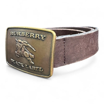 Burberry Japan Black Label Leather Belt - vintageconcierge