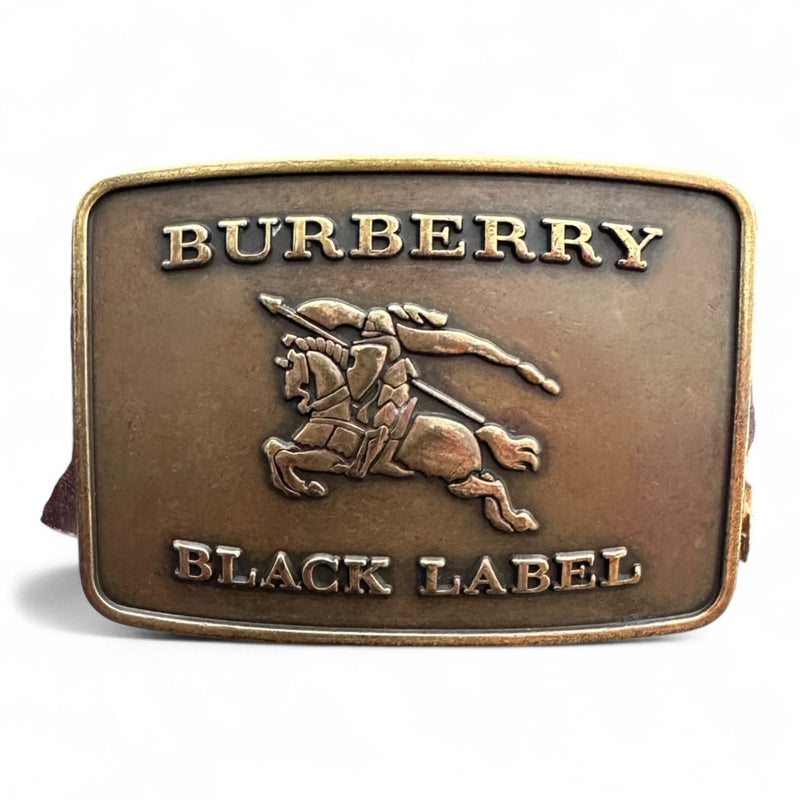 Burberry Japan Black Label Leather Belt - vintageconcierge