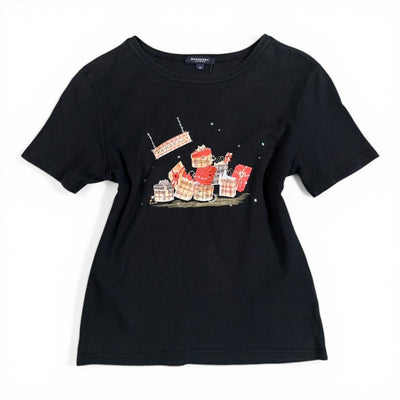 Burberry London Crop Top Black Graphic | 40 - vintageconcierge