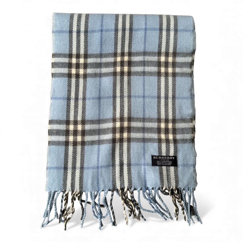 Burberry Nova Check Babyblue Scarf - vintageconcierge