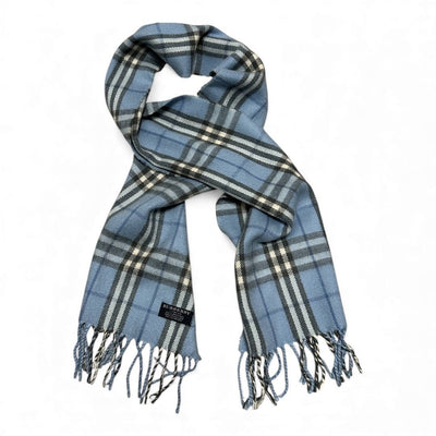 Burberry Nova Check Babyblue Scarf - vintageconcierge