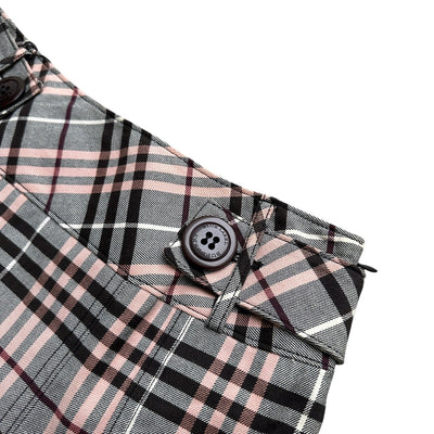 Burberry Nova Check Pink Grey Skirt - vintageconcierge