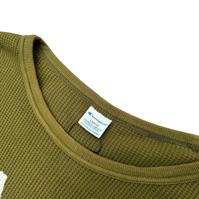 Champion US Marine Vintage Waffle Knit Longsleeve - vintageconcierge
