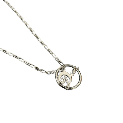 Christian Dior Circle Cursive Necklace - vintageconcierge