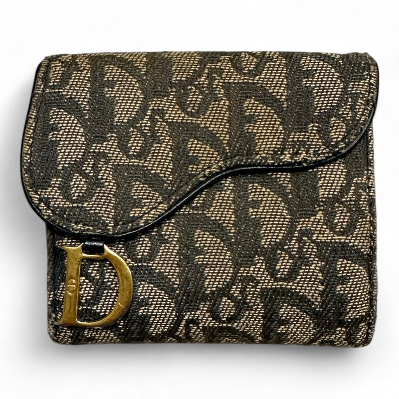 Christian Dior Monogram Oblique Bi - Fold Wallet - vintageconcierge