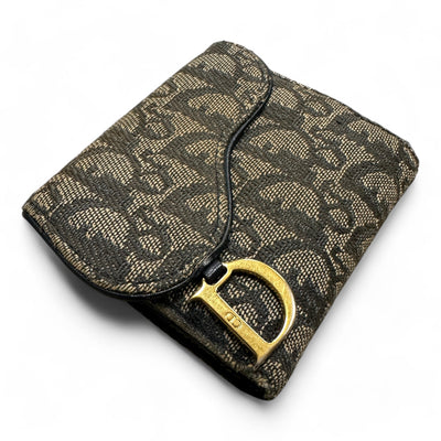 Christian Dior Monogram Oblique Bi - Fold Wallet - vintageconcierge