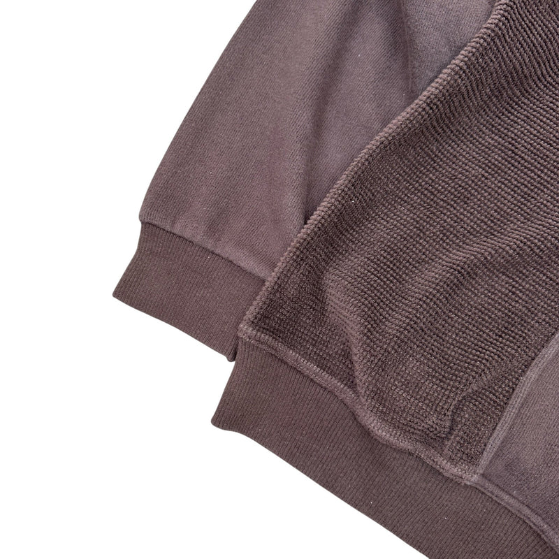Claudio Valentino Paris Vintage Sweater – Cord - Paneled Crewneck in Braun - vintageconcierge