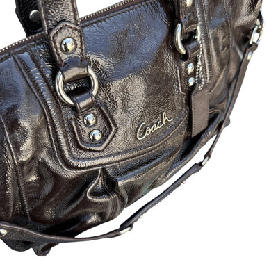 Coach Kristin Patent Leather Satchel Handtasche - vintageconcierge