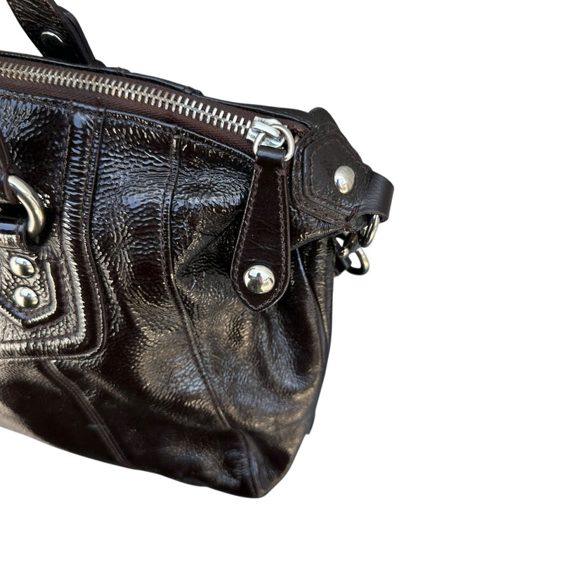 Coach Kristin Patent Leather Satchel Handtasche - vintageconcierge