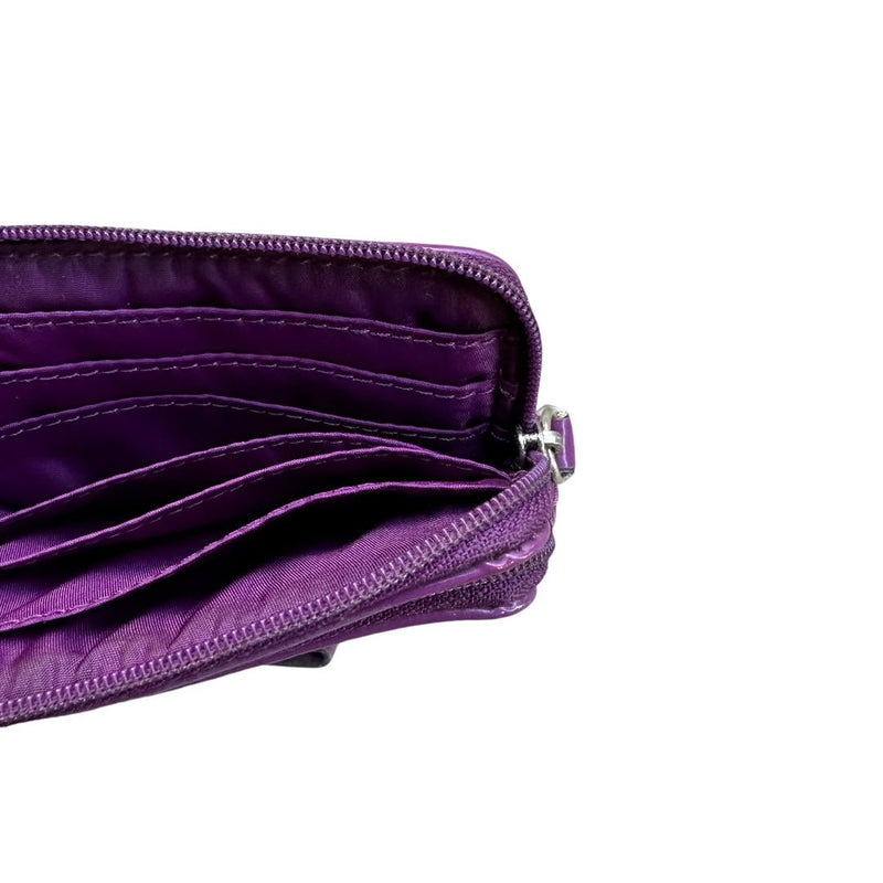 Coach Patent Leather Purple Card Holder - vintageconcierge