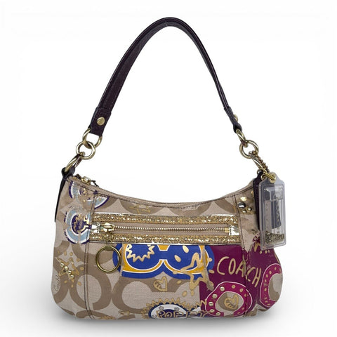 Coach Poppy Graffiti Signature Swingpack Shoulderbag - vintageconcierge