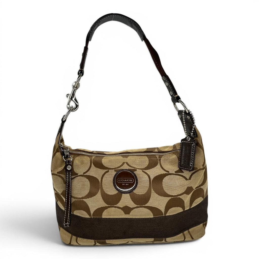 Coach Signature Canvas Ashley Hobo Bag – Braun/Beige - vintageconcierge