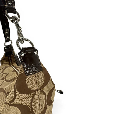 Coach Signature Canvas Ashley Hobo Bag – Braun/Beige - vintageconcierge